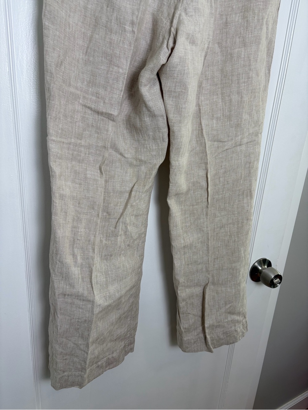 Garnet Hill Flax Linen wide leg Trouser Pants Lagenlook 8 - Picture 7 of 16